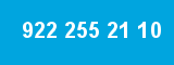 922 255 21 10 922 255 21 10